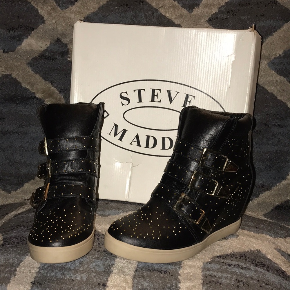 Steve Madden wedge sneakers.